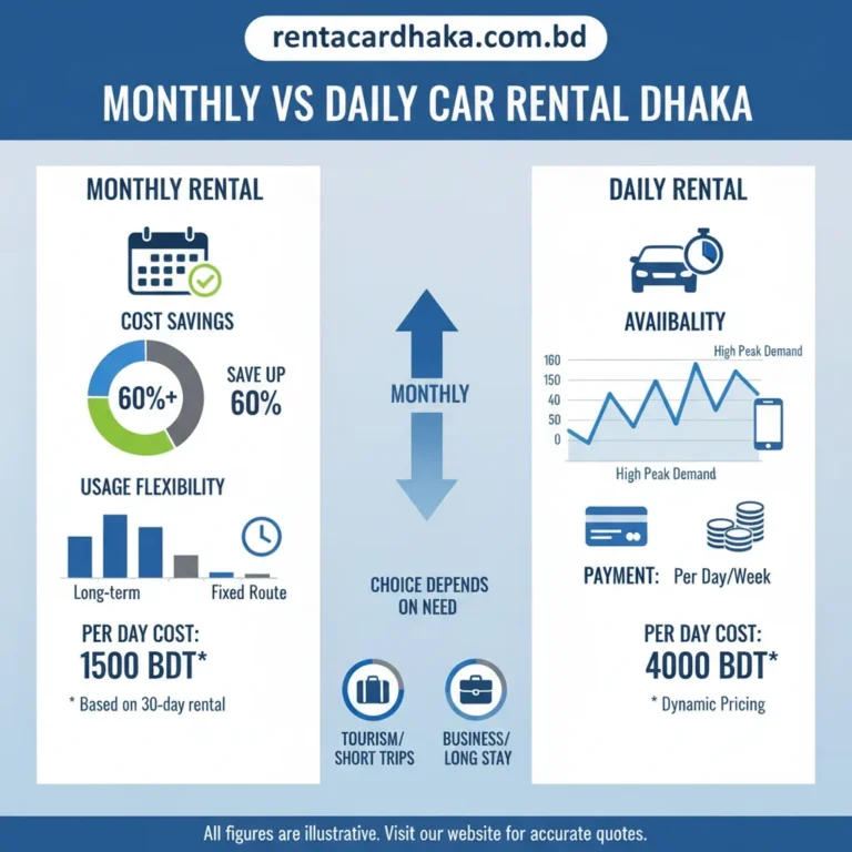 Monthly vs Daily Car Rental in Dhaka — Which One Saves You More?