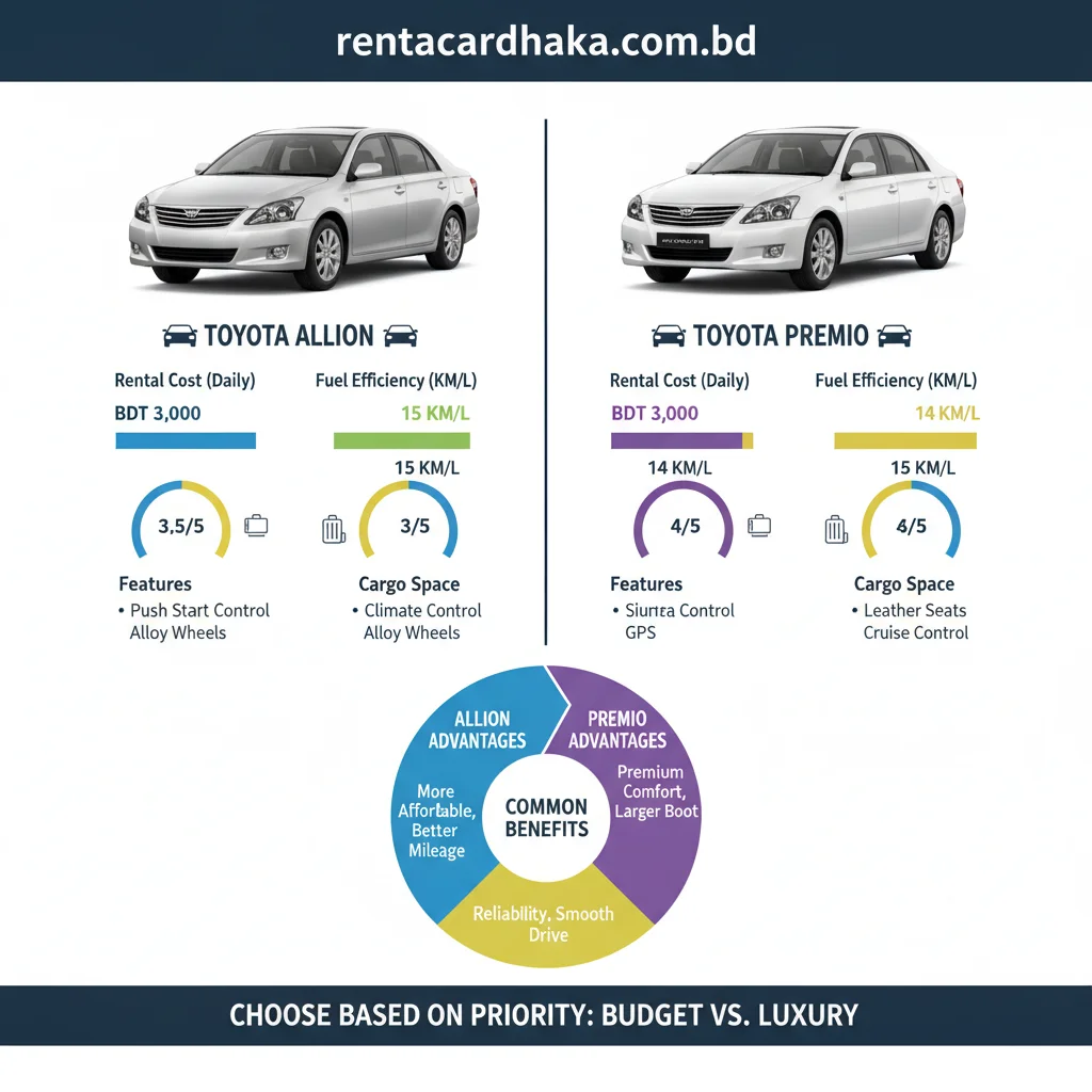 toyota allion vs premio rental data visualization chart